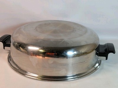 Kitchen Craft Waterless Cookware Stainless Skillet Pan Dome Lid AMERAMAID 10.75''