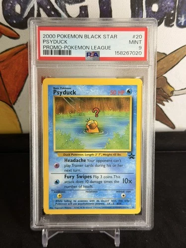 2000 POKEMON PROMO BLACK STAR POKEMON LEAGUE #20 PSYDUCK PSA 9