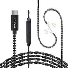 2PIN-C USB C IEM Cable,Upgraded in Ear Monitor Cable for KZ ZS10 PRO/ZST/ZST-...