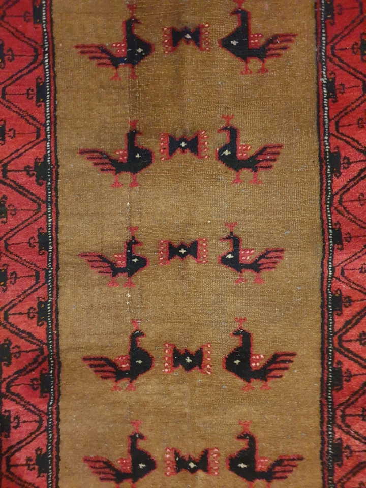 Antike Handgeknüpfter Perser Orientteppich BELUTSCH 75×139cm Traditioneller Rug  - Bild 3 von 4