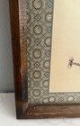 Vintage Framed Chinese Silk Painting Stamped Bird on Cherry Blossom Tree Branch — photo 5