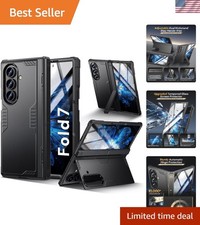 Samsung Galaxy Z Fold 7 Rugged Shockproof Case with Dual Stand and Hinge Prot...