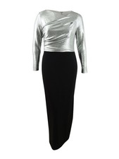 Lauren Ralph Lauren Women's Metallic-Bodice Gown