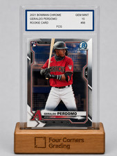 2021 Bowman Chrome Geraldo Perdomo 98 RC Rookie Card GEM Mint Graded 10. rookie card picture