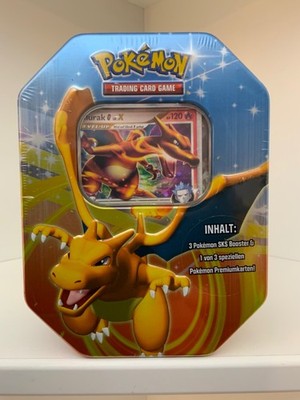 Pokemon tin box glurak lv.x Fall Collector´s Deutsch 2009 ovp plus Acryl Case