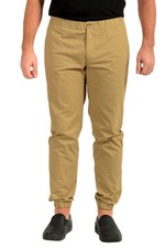 Incotex Slowear Men's Brown Elastic Waist Casual Pants US 34 IT 50