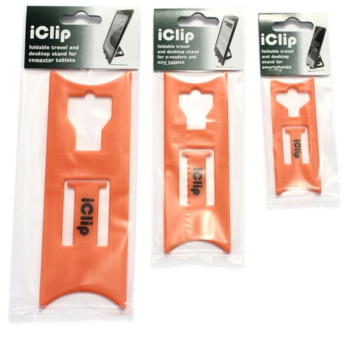 Apple iPad, Galaxy Tab, 9" 10" Tablet Holder : ORANGE iClip Folding Table Stand - Picture 2 of 7