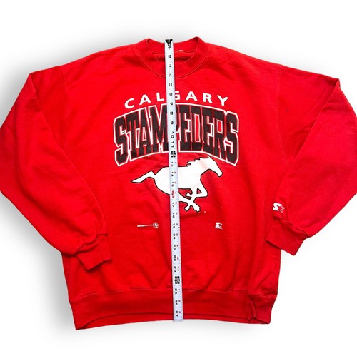 De Colección Años 90 STARTER Calgary Estampados Pullover Cuello Redondo Sudadera Roja Talla L - Imagen 4 de 4