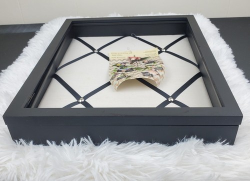 Green Tree Gallery Shadowbox Pinboard Black with Soft Linen Back 11 in X 14 in - Picture 9 of 16