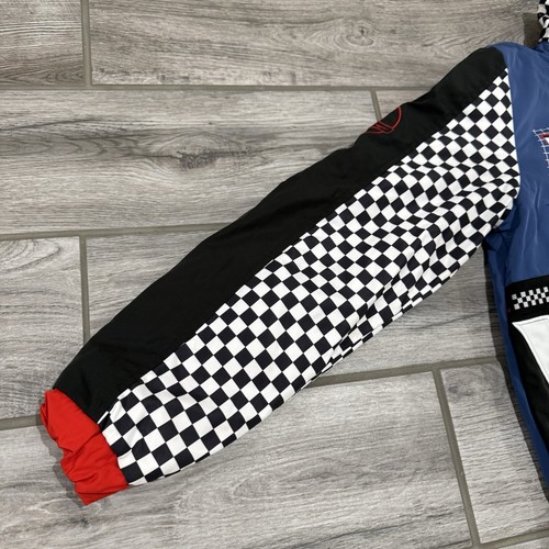 Authentic Vans BMX Checkered Print Women’s Bomber Jacket Red Black Blue XS - Picture 2 of 10