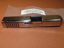 Glock OEM G26 Gen 3 Stripped Slide Upper - Custom Mirror Chrome Polish - Used