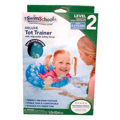 SWIM SCHOOL DELUXE TOT TRAINER WITH SAFETY STRAP NEW IN BOX GIRLS PINK