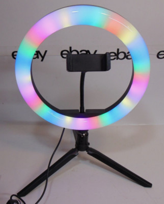 Ring Light With Stand 10'' RGB MJ26 LED Tripod Dimmable Phone Stream Vlogging