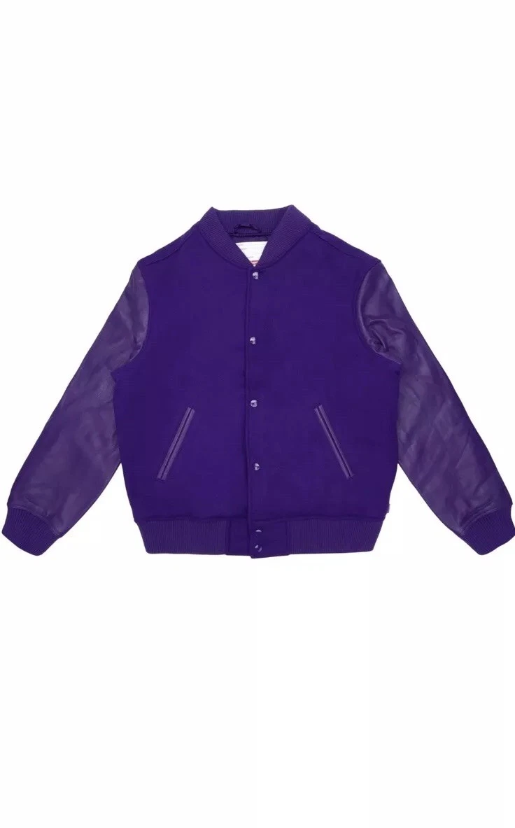 Veste universitaire logo Supreme Motion violet taille moyenne
