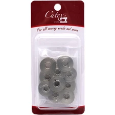 Cutex Class 15 Metal Bobbin #2996 for Singer Sewing Machine - Pack of 10