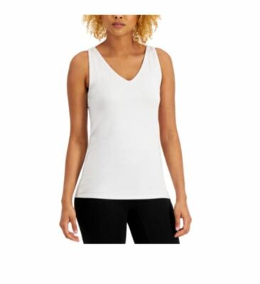 Alfani Ultra Soft Modal Tank Top Grey Ice