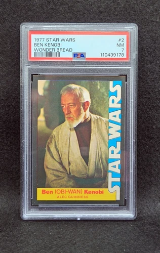 1977 STAR WARS WONDER BREAD #2 BEN KANOBI PSA 7