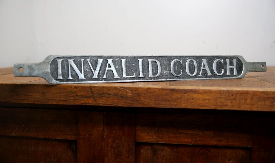 Vtg Funeral Invalid Coach License Plate Topper Car Emblem Sign Packard Hearse - Image 2 of 4