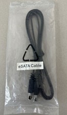 eSATA 6 Gbps External Shielded Cable to eSATA Type I to Type I - Black - 3 Ft