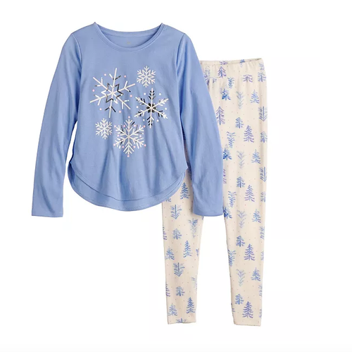 SO Girls (2 Pc) Tunic & Thermal Leggings + Socks PAJAMA SET Sizes 16 or 18 NWT - Picture 14 of 15