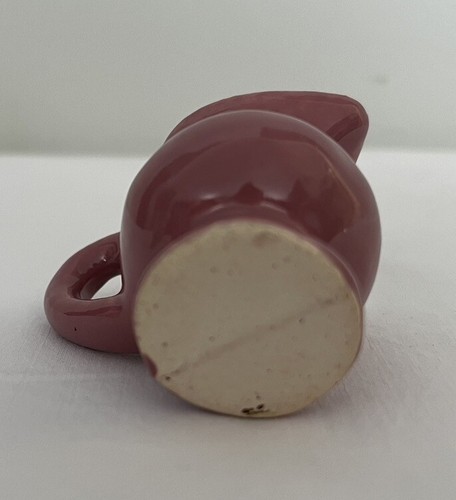 2 Miniature Pitcher Creamer with Stars Vintage Shawnee Turquoise & Mauve Pitcher - Picture 8 of 13