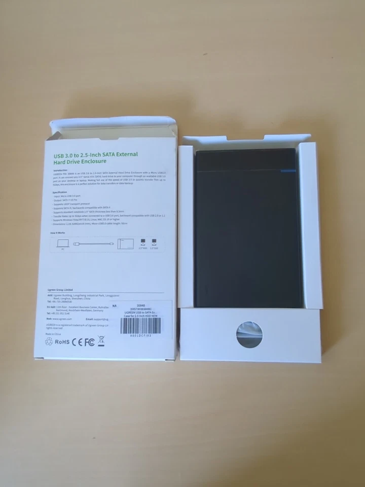 UGreen USB 3.0 to 2.5-Inch SATA External Hard Drive Enclosure 6TB | New in Box - Image 3 of 3