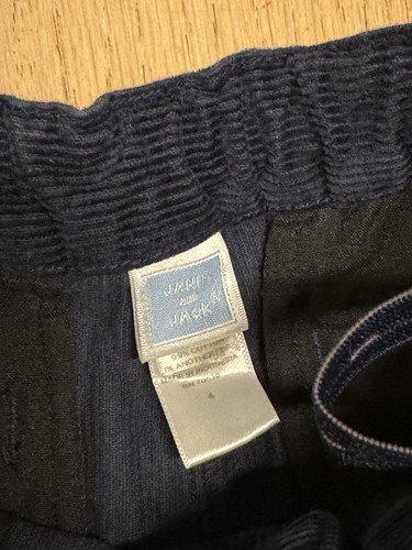 Janie & Jack Navy Blue Corduroy Pants Boys Sz 4 Adjustable Waist - Picture 3 of 5