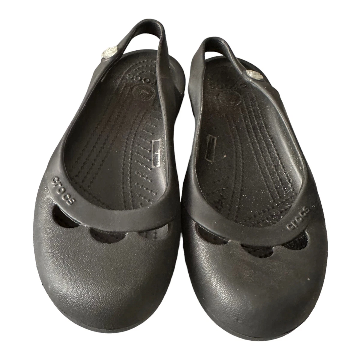Black closed cheap crocs