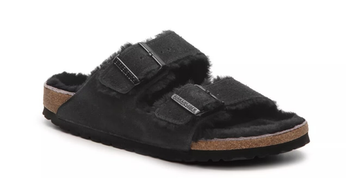 $ 160 BIRKENSTOCK Herren Arizona Lammfell Komfort SANDALEN 44/11 Reg Wildleder schwarz - Bild 8 von 16