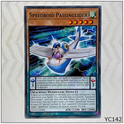 Speedroid Passinglider - COTD-EN098 - Common 1st Edition Yugioh (B) (YC142)