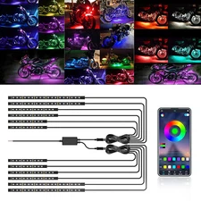12X RGB LED Light Neon Under Body Glow Strip For Club Car EZGO Yamaha Golf Cart