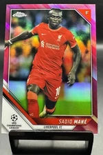 2021-22 Topps Chrome UEFA Champions League Sadio Mane 114/175 True Pink Card
