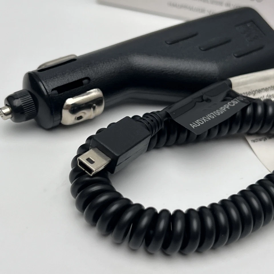 NOVO Original PCD Audiovox Utstarcom mini-USB Carregador de Carro Preto Enrolado - Imagem 2 de 4