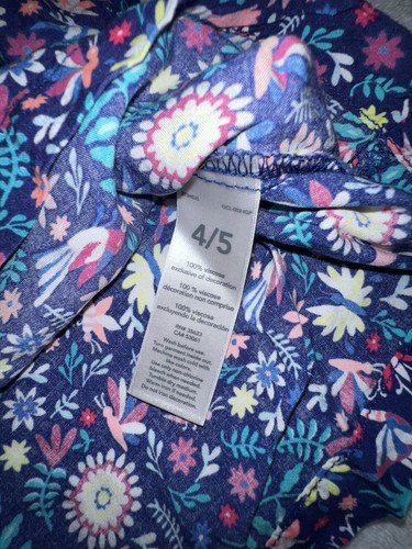 Carter’s Girls Flowy Blue Floral Sleeveless Top Size 4/5 Girls - Picture 4 of 4