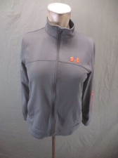 Under Armour Size L Kids Unisex Gray Full Zip Stand Collar Athletic Jacket 242