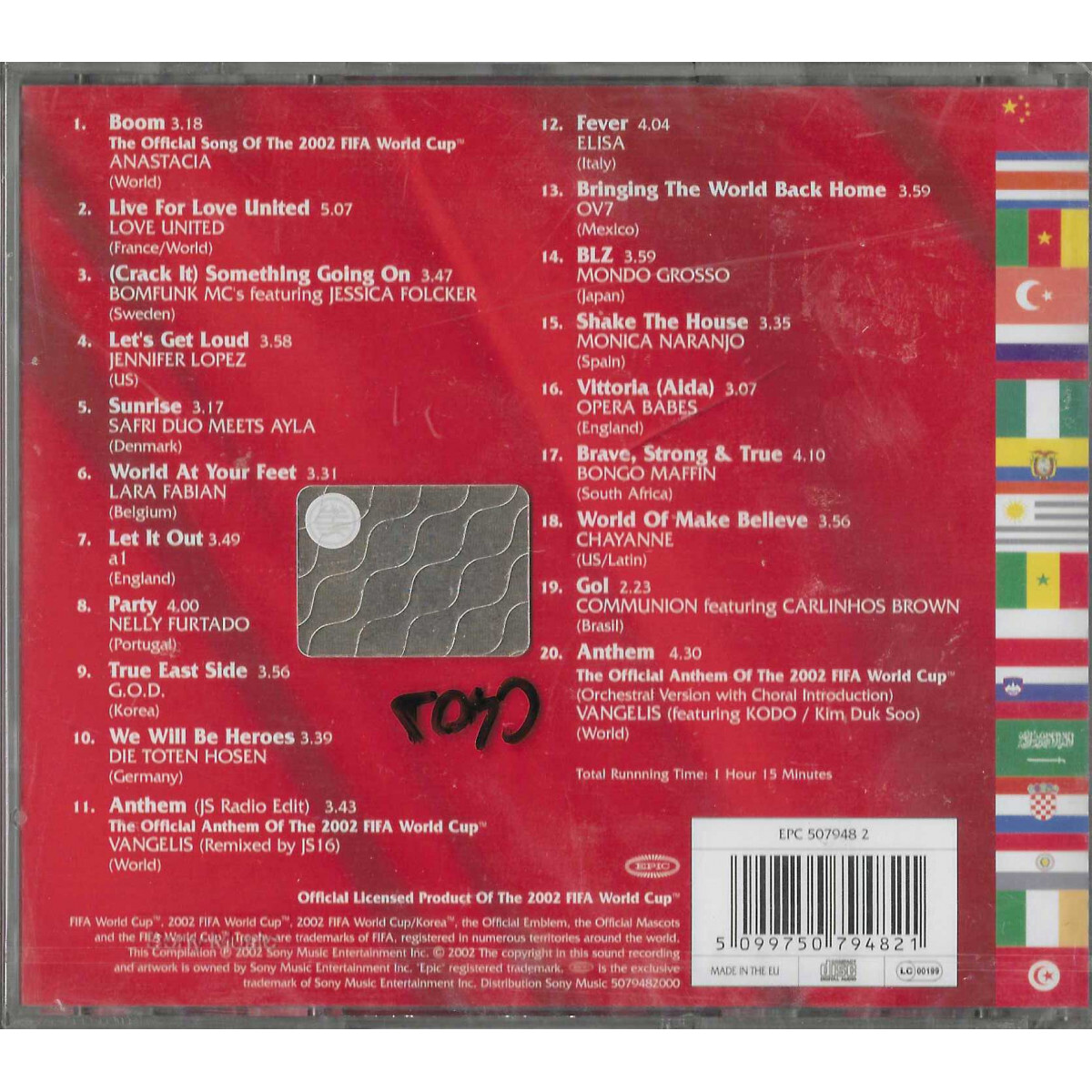 Various CD The Official Album Of The 2002 FIFA World Cup / Epic