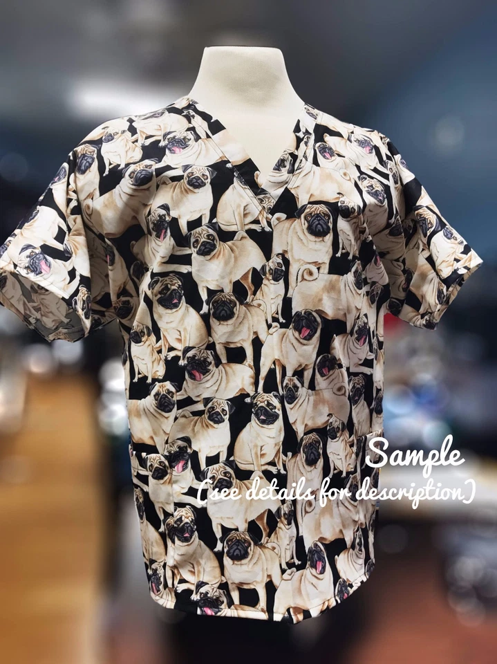 PROFESSIONAL SEWING SERVICE CUSTOM MADE SCRUB TOP *YOUR OWN MATERIAL* - Image 4 of 4