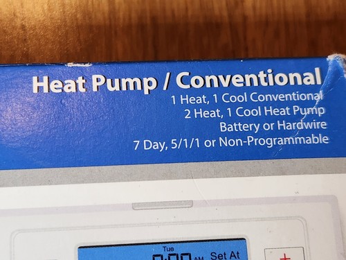 Pro1 IAQ T725 5+1+1 Day Dual-Powered Programmable Thermostat, 2H/1C - Picture 3 of 8
