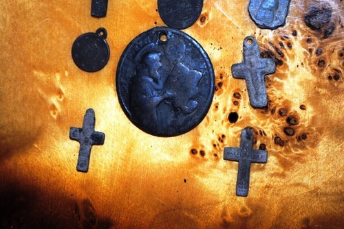 Konvolut religiöse Original Kreuze und Medaillons.Vintage Antike - Bild 5 von 14