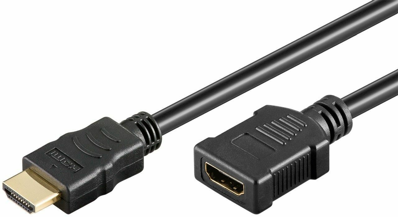 0.5m HDMI Extension Cable High Speed 4k @ 60Hz Gold Plated Male to Female