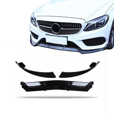 Frontspoiler Passend für MERCEDES W205, schmale , Schwarz Glanz, 3-teilig