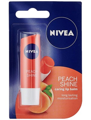 Nivea Peach Shine Caring Lip Balm For Women & Girls 4.8G I620