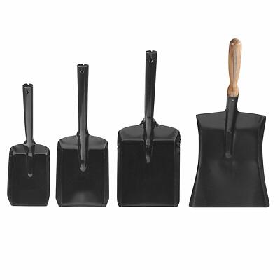 KLEINE MITTLERE GROSSE SCHWARZE KOHLESCHAUFEL FEUERFESTE STAUBPFANNE 4'''' 5'''' 9'''' ZOLL