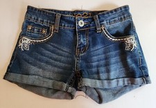 Rue21 Mid Rise Shorts Sz 0R Blue Denim Jean Womens