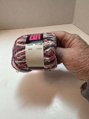 Unger SWING Yarn #8193 LAVENDER WHITE PINK 100% Soft Cotton Boucle 50 Grams - Picture 3 of 4