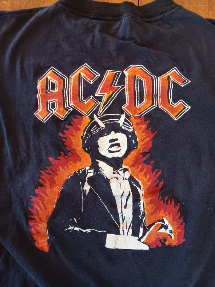 AC/DC The Razor's Edge Vintage 90's Shirt Double Sided Angus Young | eBay