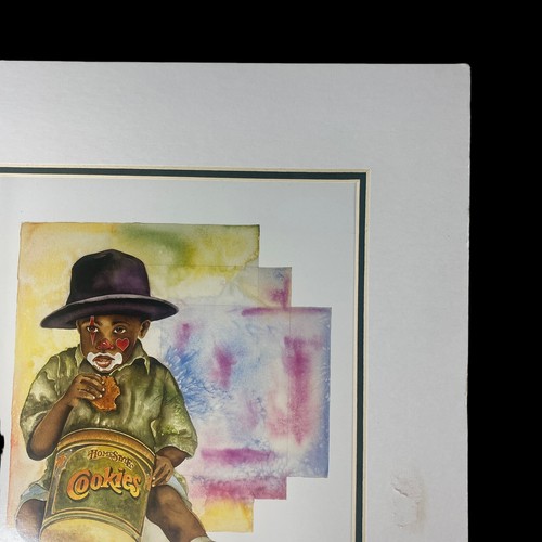 Kenneth Gatewood African American Boy Clown & Cookies Color Art Print Signed - Picture 5 of 19
