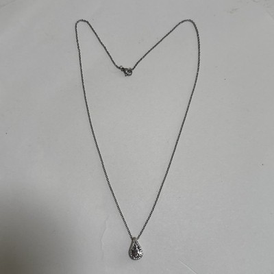 Women s STS Karis Amethyst Purple Stone Teardrop Pendant Necklace 20 