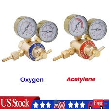 Brass Oxygen & Acetylene Regulators Set for Welding Fit Victor Gas Torch Cutting