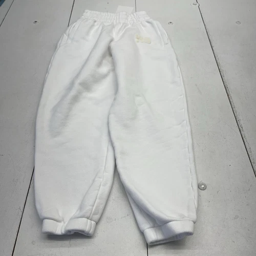 Felpa donna Alexander Wang bianca vernice a sbuffo logo essenziale taglia XS